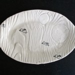 oval bird plate.