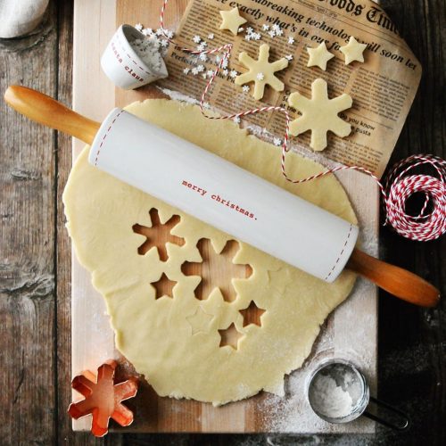 Rae Dunn Collection Holiday Rolling Pin by Cook with Color 